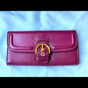 Coach Wallet Maroon